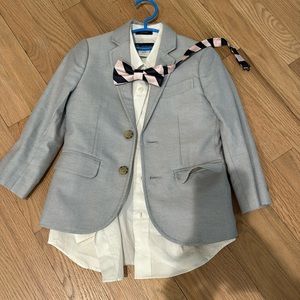 J Crew Crewcuts Thompson Boys 3 piece set.Jacket/Long Sleeve Button Down/Bow Tie